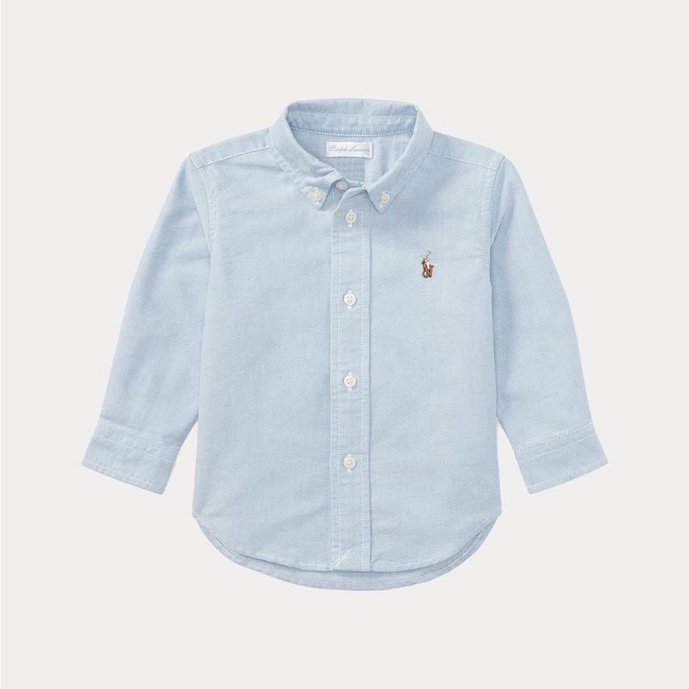 Ralph Lauren Baby Classic Light Blue Button-Down Shirt/ 24 Months